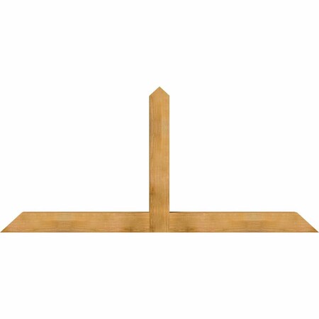 Ekena Millwork Portland Rough Sawn Timber Gable Bracket, Western Red Cedar, 96"W x 44"H x 6"D x 6"F, 11/12 Pitch GBW096X44X0606POR00RWR